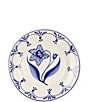 Color:Blue - Image 1 - Genevieve Collection Blue Hand Painted Salad Plate