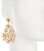 Color:Gold/Crystal - Image 2 - Borrowed & Blue by Southern Living Crystal Multi Flower Finding Chandelier Statement Earrings
