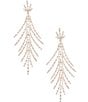 Color:Crystal - Image 1 - Borrowed & Blue By Southern Living Cubic Zirconia Cascade Fan Crystal Drop Earrings