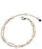 Southern Living x Borrowed & Blue Delicate Pearl Line Bracelet, Color:Multi - Image 1