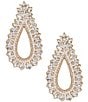 Color:Multi - Image 1 - Borrowed & Blue by Southern Living Embellished Stone Tear Crystal Drop Statement Earrings