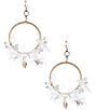 Color:Multi - Image 1 - Borrowed & Blue by Southern Living Flower and Pearl Statement Hoop Earrings