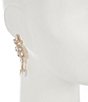 Southern Living x Borrowed & Blue Marquise Cluster Pearl Crystal Drop Statement Earrings, Color:Crystal/Pearl - Image 2
