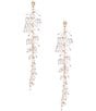 Color:Gold/Pearl - Image 1 - Borrowed & Blue by Southern Living Pearl and Bead Shakey Linear Earrings