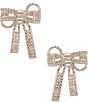 Color:Crystal/Gold - Image 1 - Borrowed & Blue by Southern Living Stone Bow Earring Stone Bow Drop Earrings
