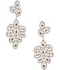 Color:Gold - Image 1 - Borrowed & Blue by Southern Living Stone Cluster Statement Crystal Drop Earrings