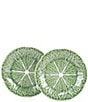 Southern Living Cabbage Bread and Butter Plates, Set of 2, Color:Green - Image 1