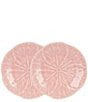 Southern Living Cabbage Bread and Butter Plates, Set of 2, Color:Pink - Image 1