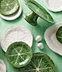 Southern Living Cabbage Footed Cake Plate, Color:Green - Image 6