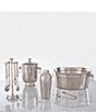 Color:Silver - Image 3 - Classic Ribbed Ice Bucket with Tongs