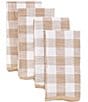 Color:Natural - Image 1 - Coop Checkered Scallop Napkins, Set of 4