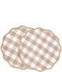 Color:Natural - Image 1 - Coop Checkered Scallop Placemats, Set of 2