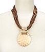 Southern Living Cord Torsade Short Statement Pendant Necklace - Image 1