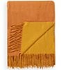 Southern Living Covington Brushed Knit Fringed Acrylic Reversible Throw Blanket - Image 1