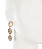 Color:Jet/Gold - Image 2 - Cross Disc Drop Earrings