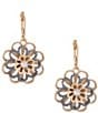 Southern Living Crystal Stone Small Open Flower Drop Earrings - Image 1