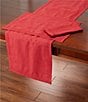 Color:Red - Image 1 - Double-Hem-Stitched Linen Table Runner