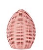Southern Living Easter Collection Wicker Look Small Pink Egg Tabletop Decor - Image 1