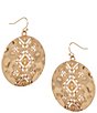 Southern Living Etched Disc Drop Earrings - Image 1