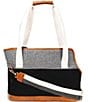 Color:Black/Multi - Image 1 - Fashion Canvas Pet Carrier Bag