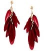 Southern Living Feather Tassel Statement Earrings - Image 1
