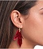 Southern Living Feather Tassel Statement Earrings - Image 2