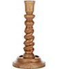 Color:Natural - Image 3 - Festive Fall Collection Turned Mango Wood Candlestick