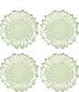 Color:Green - Image 1 - Floral Appetizer Plates, Set of 4
