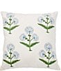 Southern Living Floral Embroidered Decorative Square Pillow - Image 1