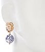 Southern Living Flower Pearl Chinoiserie Statement Bead Drop Earrings, Color:Multi - Image 2
