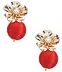 Southern Living Flower Thread Wrapped Ball Drop Earrings - Image 1