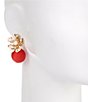Southern Living Flower Thread Wrapped Ball Drop Earrings - Image 2