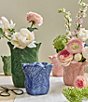 Southern Living Frog Flower Arranging Glazed Stoneware Cabbage Vase - Image 2