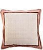 Southern Living Geometric Print Square Pillow, Color:Rust - Image 1