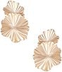 Southern Living Ginkgo Sculptural Metal Leaf Drop Earrings, Color:Gold - Image 1