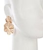 Southern Living Ginkgo Sculptural Metal Leaf Drop Earrings, Color:Gold - Image 2