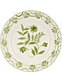 Color:Green - Image 1 - Genevieve Collection Green Hand Painted Dinner Plate