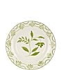 Color:Green - Image 1 - Genevieve Collection Green Hand Painted Salad Plate