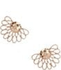 Color:Gold - Image 1 - Half Flower Stud Earrings