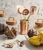 Southern Living Hammered Copper & Forged Gold Utensil Crock, Color:Copper - Image 2