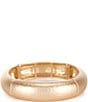 Southern Living Hammered Texture Wide Metal Hinge Stretch Bracelet, Color:Gold - Image 1