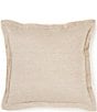 Color:Taupe - Image 1 - Heirloom Linen Square Pillow