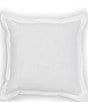 Color:White - Image 1 - Heirloom Linen Square Pillow