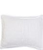 Color:White - Image 1 - Heirloom Quilted Distressed Linen Sham