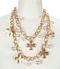 Color:Pearl - Image 1 - Karen Pearl & Cross Charm Statement Necklace