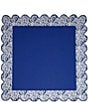 Southern Living Mahjong Floral Mat, Color:Navy - Image 1