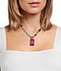 Southern Living Mahjong Tile Beaded Short Pendant Necklace - Image 2