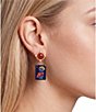 Southern Living Mahjong Tile Resin Statement Drop Earrings - Image 2