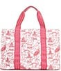 Southern Living Mahjong Pagoda Tote Bag, Color:Pink - Image 1