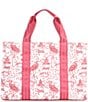 Southern Living Mahjong Pagoda Tote Bag, Color:Pink - Image 2